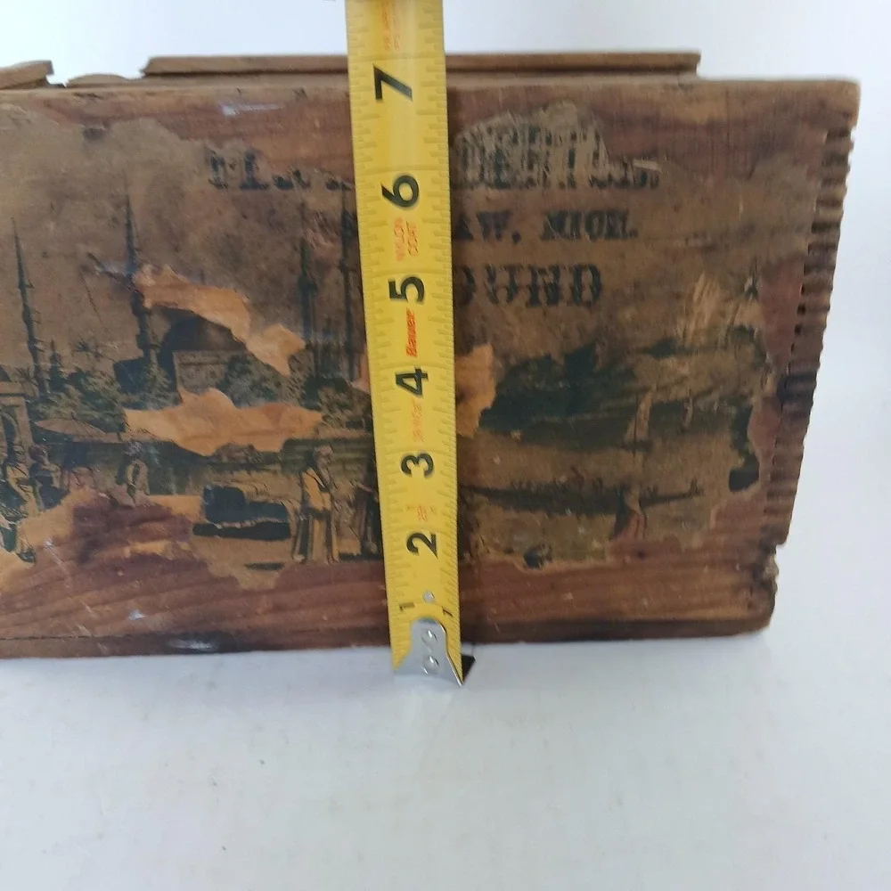Vintage Tongue And Grove Wood Storage File Box Cottagecore Decor